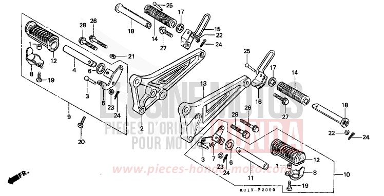 STUFE (CB125TDC/TDE) von CB1300 Super Bold'or ABS LUMINOUS RED (R123) von 1982